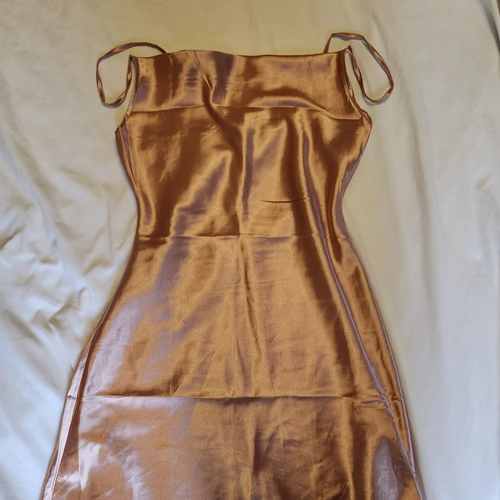 Satin Slip Dress in Luxurious Rose - Picture 2 of 3